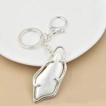 1 Peça Pingente e Chaveiro de Bolsa com Padrão Geométrico em Liga de Zinco Prata Antiga, Minimalista e Fashionável