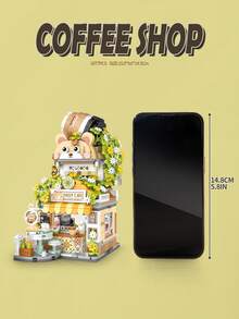 LOZ 积木新品，熊猫茶馆可折叠街景 DIY 玩具，积木套装，超棒的礼物，以及圣诞节房间装饰 - 棕色 - 查看 4