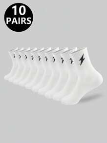 5/10/20 Pairs Unisex Casual Sports Socks, Suitable For Daily Indoor And Outdoor Wear, Size: (35~39), (39~42) - Multicolor - View 8