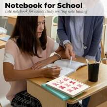 Cute Pink Bow Notebook Journal For Women Teen Girls 5.5x8.3 Spiral Notebook For School Office Work Note Taking Writing Bible Study Daily - 紅弓 - 查看 3