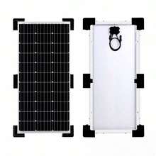 Solarpanel Halterung I witterungsbeständige Solarmodul Halterung aus ABS-Kunststoff I Solar Eckhalterung I Halterung für Solarmodule in schwarz I Solarpanel Montageset - Schwarz - Übersicht 6