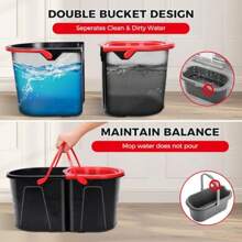 2025 Popular Styles Spin Mop And Bucket With Wringer Set For Home360° Mop And Bucket With Separate Clean And Dirty Water Wet Dust Mop For Floor Cleaning With 3 Mop HeadsFamily Choice