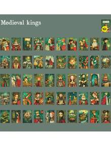 50张/包复古奇幻童话世界和纸防水垃圾日记本剪贴簿装饰工艺剪贴簿贴纸 50design Partten - 彩色 - 查看 12