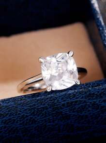 1 PC Glamorous Cubic Zirconia Ring For Women For Valentine's Day Gift Wedding Anniversary Party Jewelry