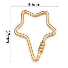 2 件/包不锈钢几何连接扣，心形、椭圆形、五角星形手链项链连接螺丝，DIY 珠宝配件 - 幾何連接扣 - 查看 16