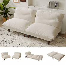 HotPicks 75" Futon Convertible Sofa Bed, Corduroy Loveseat Sleeper Sofa Couch For Living Room Green - Be - Xem 9