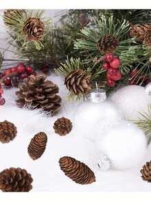 100/50/30/10 Peças Pinhas Artificiais, Pinhas Decorativas Miniatura Convenientes para Feriados de Outono/Inverno, Pinhas Falsas Realistas para Coroa de Natal, Decoração de Casa, Decoração de Pinhas em Estilo Rústico e Campestre - Tamanhos Grande, Médio e Mini, Adequadas para Mesas, Árvores, Decoração de Casa, Artesanato de Natal DIY, Decoração de Quarto de Outono, Decoração Doméstica de Plantas Falsas, Decoração de Quarto de Natal