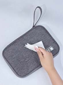 1pc Travel Organizer Kit, Watch Band Bag, Electronics Accessories, Portable Charger, Charger Case, School/College, Earphone Case, Digital Organizer Bag, USB Cable Organizer, Earphone Cable Pouch, Pen, Power Bank, Cable Organizer, Electronics Bag, Portable Watch Band Storage Box/Bag