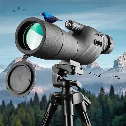 25-75x Long Range HD Bird Watching Binoculars, Adult Universal High Magnification Telescope, FMC Coating, High Transmittance, Non-Waterproof, ABS Material, Black Stylish Design, Suitable For Outdoor Travel, Animal Observation, Camping, Hiking