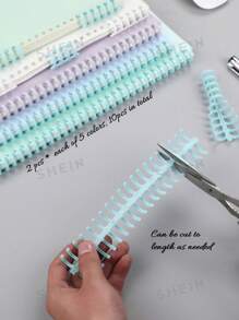 5/10件A4活页文件装订环30孔活页夹塑料围裙B5手册活页书线圈环可拆卸，5色混装随机