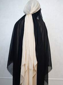 1 chiếc khăn choàng hijab modal dài mềm mại, nhẹ, màu trơn cỡ lớn dành cho nữ, mùa thu/đông - Nhiều màu - Xem 1