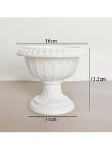 5个装白色小花盆塑料材质简洁大方的多肉植物适合室内办公室使用打造属于自己的风格 - 白色 - 查看 2