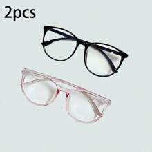 1/2 Stücke Unisex Stud Brille mit klaren Gläsern für Computer, Lesen, Gaming, TV, Smartphones, Augenschutz, klare Linsen Brillen Accessoires für Frauen