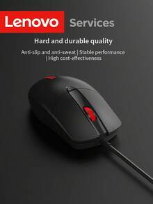 Lenovo 联想M280S经典有线鼠标，商务办公家用，经典黑色，人体工学设计，舒适耐用，USB有线连接，多平台兼容 - 黑色 - 查看 6