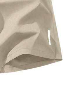 Boys' & Teens' Moisture Wicking Loose Solid Color Elastic Waist Shorts - Khaki - View 5