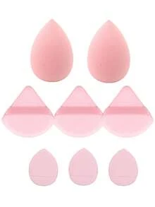 28件套终极化妆刷套装，包含大号散粉刷、腮红刷、修容刷、粉底刷、遮瑕刷和眼影刷 - 附赠水滴美妆蛋、拇指粉扑和三角粉扑 - 尼龙刷毛，适合所有肤质。化妆刷套装，化妆刷套装，化妆刷套装，全套化妆刷，化妆刷套装，全套化妆工具，化妆刷套装，化妆刷套装，化妆礼盒套装 - 粉色 - 查看 12