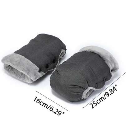 Baby Stroller Warm Gloves, Stroller Windproof Cover Gloves For Winter Outdoor, Waterproof And Frost-Resistant Handlebar Protective Cover For Stroller In Snow