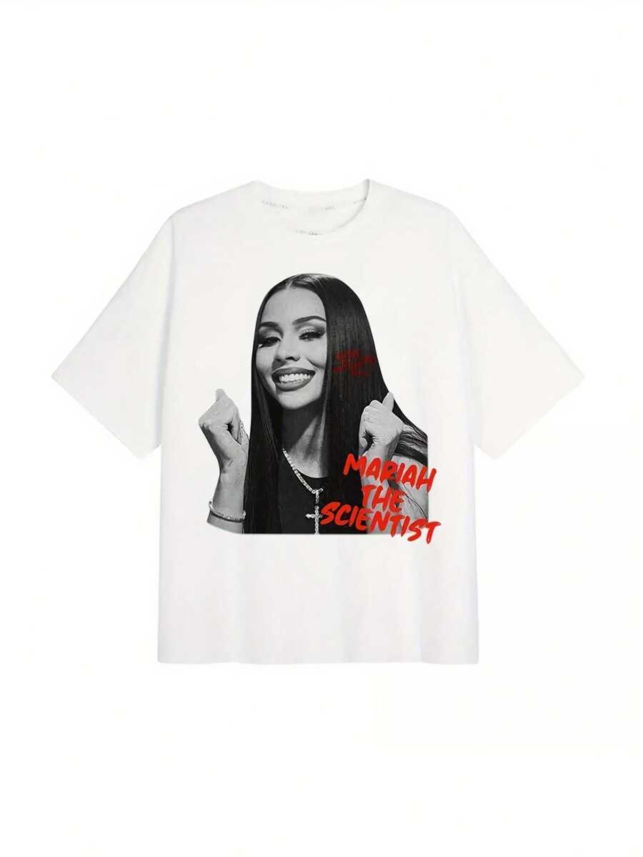 Mariah The Scientist T Shirt Mariah The Scientist Tee Fashionable Short-Sleeved T-Shirts Men And Women In All Seasons T-Shirts 220G - trắng - Xem 1