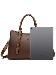 2025 时尚女士手提包经典皮革手包奢华单肩包设计师大号托特包女士斜挎包女包 - 棕色 - 查看 11