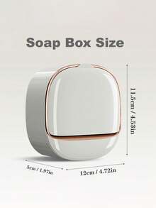 1pc Soap Dish With Drainage Function, Wall-Mounted Soap Holder Tray Container, Suitable For Bathroom, Bathtub And Kitchen Sink, Universal Soap Dish For Shower