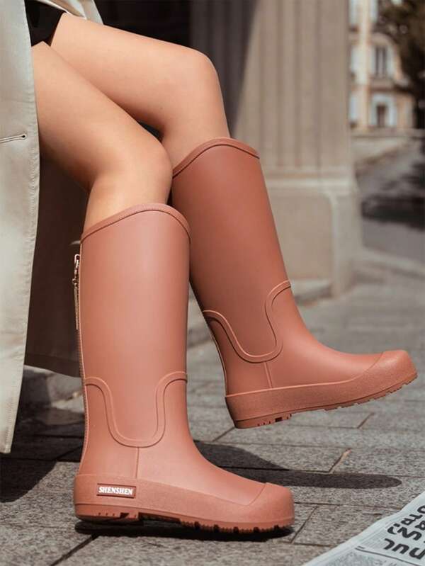 Damen Neue High-Top Regenstiefel, modische wasserdichte rutschfeste Outdoorarbeitschuhe