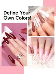 40PCS Gel Nail Polish Kit Glitter Green Pink Gel Polish Kit Base Top Coat & Silver Golden Glitter Top Coat Set For Women Gel Polish Set Manicure Salon Gift Nail Art DIY Kit - Fruit Candy - 查看 3