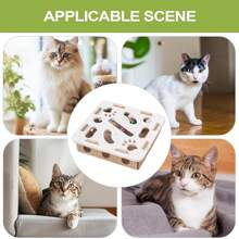 Educational Cat Toy, Interactive Scratching Game, Bell Track Maze, Exercise And Teething Toy For Kittens, Puppies, Large Dogs, Cages And Living Rooms! - 白色 - 查看 5