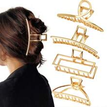 1pc/3PCS Metal Large Hair Claw Clips For Thick Heavy Hair, Big Non-Slip Hair Catch Barrette Jaw Clamp, Strong Hold Claw Barrettes For Long Hair, Fashion Hair Styling Accessories For Women Girls Y2k, School Stuff, College Fall Winter Hair Clip Hair Accessories For Women For Vacation Outfits Woman