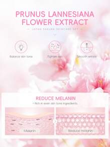 1套6件裝 明亮膚色LAIKOU日本櫻花護膚套裝，深層滋養護膚禮盒 面部精華液17ml+眼霜15g+爽膚水100ml+乳液100ml+潔面乳50g+面霜25g 女性抗衰老護膚品，適用於母親、妻子、姐妹、少女、女友，SPA婚禮禮品 - 粉色 - 查看 4