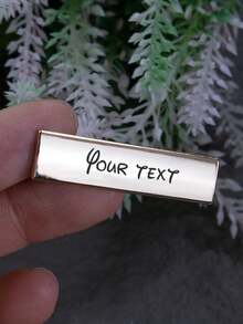 Customized Stainless Steel Engraved Brooch Personalized Name Labels Handbag Tags Clothing Tags Minimalist Custom Gift For Graduation And Wedding, Lapel Pin, Class Of 2026 - Style a - View 6