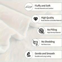 1pc Gymnastics-Themed Blanket Suitable For Gymnasts - Soft Flannel Bedspread With Gymnast Motifs, Machine Washable Gift For Gymnastics Lovers, All-Season. - 白色 - 查看 4