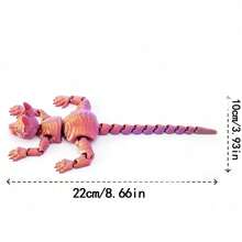 1pc 3D Printed Hairless Cat Statue, Bendable Body Sphinx Cat Model, Artistic Home Decoration, Suitable For Bedroom, Living Room, Office Collection, Plastic Material - Multicolor - View 6