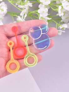 10pcs/Pack Summer Colorful Bubble Acrylic Pendants, Suitable For Women DIY Jewelry Making - Multicolor - View 5