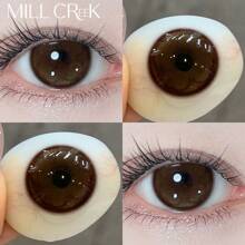 MILLCREEK MILL CREEK New 1pair Colored Contact Lenses For Eyes Grey Contacts Lenses Fashion Grey Eyes Lenses Yearly Korean Gray Contacts