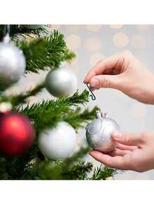 100 pièces Crochets de décoration de Noël en plastique durable, Crochets pour ornements de Noël, Fournitures pour les fêtes de Noël, Pinces de décoration d'arbre mini réutilisables vertes, Convient pour les lumières, les boules etc, Décoration de fête, Halloween, Noël, Pâques, Décorations de fête - Multicolore - Voir 4