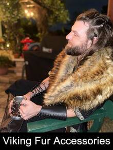 Young Faux Fur Collar Women's Neck Warmer Scarf Wrap - 自然 - 查看 4