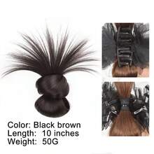 时尚女士蓝花鸡毛发髻，耐热合成发，适合日常发型 - 彩色 - 查看 19