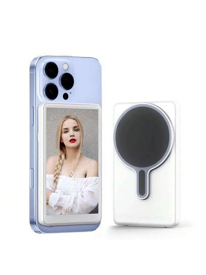 Monitor de pantalla magnético para selfies de vlog, grabación inalámbrica 1080P, usando la cámara trasera del teléfono para selfies, vlogs, transmisiones en vivo en , compatible con iPhone y teléfonos Android, teléfono móvil para selfies de mano, actividades al aire libre, entrevistas, transmisiones en vivo, adecuado para fotografía y grabación de video, grabación de fotos y videos, reuniones de Zoom, selfies de mano, actividades al aire libre, entrevistas, transmisiones en vivo, vlogging