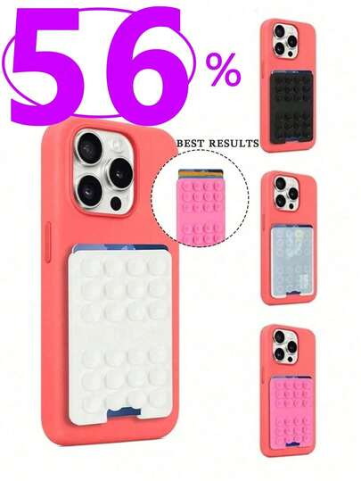 100pcs Brand New Silicone Suction Cup, Upgrade Suction Cup Card Package,Square Single Sided Phone Suction Cup Holder, Adhesive Phone Case Holder, 1pc Brand New Silicone Suction Cup, Upgrade Suction Cup Card Package