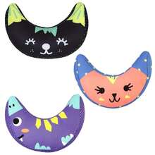 1 pieza Funda de almohada para cinturón de seguridad infantil, Almohadilla de soporte suave para hombro y cuello, Reposacabezas para cinturón de coche, Apto para viajes, avión, cochecito - Negro - Ver 7