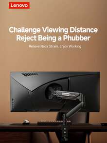 Lenovo Display Screen Stand, Adjustable Support Arm, Height And Angle Adjustable, Computer Stand Mechanical Arm, Display Heightening Frame, Screen Stand Compatible With 13-32 Inches.