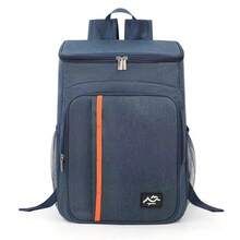 Rucsac izolat - Material Oxford îngroșat, calitate superioară, bretele reglabile și buzunare multiple pentru camping, drumeții, școală - negru cu accente portocalii, nu intră în contact cu alimentele, echipament de drumeție, depozitare pentru camping, design elegant, construcție complet impermeabilă