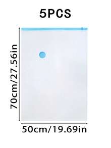 5/4/3/1pcs Vacuum Compression Bags, Vacuum Storage Bags, Airtight Seal Bags With Hand Pump, Clothes Organizer Bags For Shirts, Blankets, Pillows, Pants, Space Saving For Home, Dorm, Closet, Bedroom, Bathroom, Travel Accessories