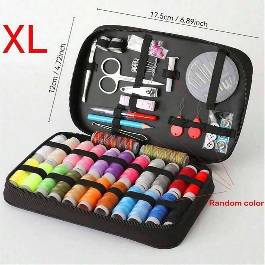 Complete Sewing Kit With Assorted Threads, Needles, Scissors, Buttons, Tape Measure, Seam Ripper And More - Ideal For Minor Repairs, Emergency Fixes, Personalization, DIY Crafts - Portable Travel Sewing Kit Suitable For Home, Outdoor And On-The-Go Use, Also A Great Gift For Halloween And Christmas