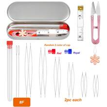 24 Pieces Beading Needles Set, 6 Sizes Seed Beads Needles Big Eye, Collapsible Beading Needles Set For Jewelry Making - Beading Needles Set - View 12