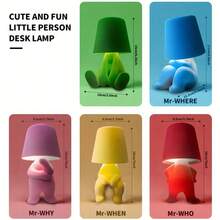 Touch Control Bedside Table Lamp - Color Changing LED Desk Light With Soft Fabric Shade & Gold Deco, Stylish Accent Lighting For Bedroom/Office - 綠色 - 查看 6