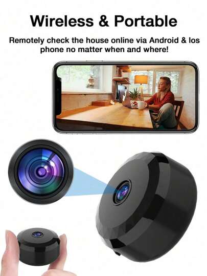 GENAI 1/2/ Mini Spy Camera, 2.4G Wireless WiFi Hidden Camera 720P Full HD, Cameras Motion Detection, Security Nanny Home/Office view 5