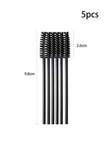 1支白色双头眉刷化妆刷睫毛卷翘眉梳美容工具便携式双头防尘不锈钢梳子带保护盖，两端多功能睫毛梳睫毛刷、眉刷、眼影刷、螺旋刷、螺旋刷、赠品 - 彩色 - 查看 10