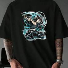 Camiseta Masculina Dragão Azul Streetwear 2025 Novo