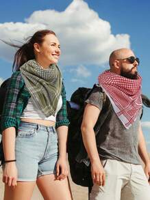 2Pcs/Set-Middle East Arab Dubai Saudi Jacquard Wave Pattern Large Size Men's Headband Headband, Hair Band Headband, Desert Headband, Dubai Arab Outdoor Square Scarf Men's Scarf Windproof Wrap Headband Square Scarf Headband!